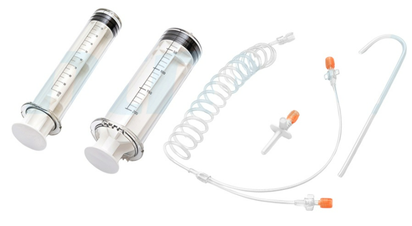 Diaguru Antmed dual syringe , 200 mL/ 200 mL for Nemoto, with Y tubing and 2 x spikes (Packaged 20 in a box)