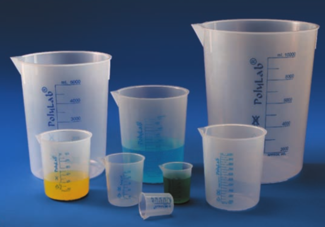 Beaker (Printed Graduated), PP, 500mL, 12 pcs/pack