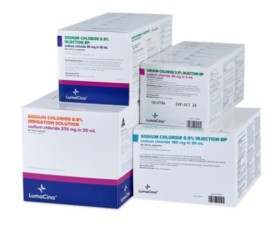 Lumacina Sodium Chloride Saline 0.9% ,10 mL for Injection Box/50