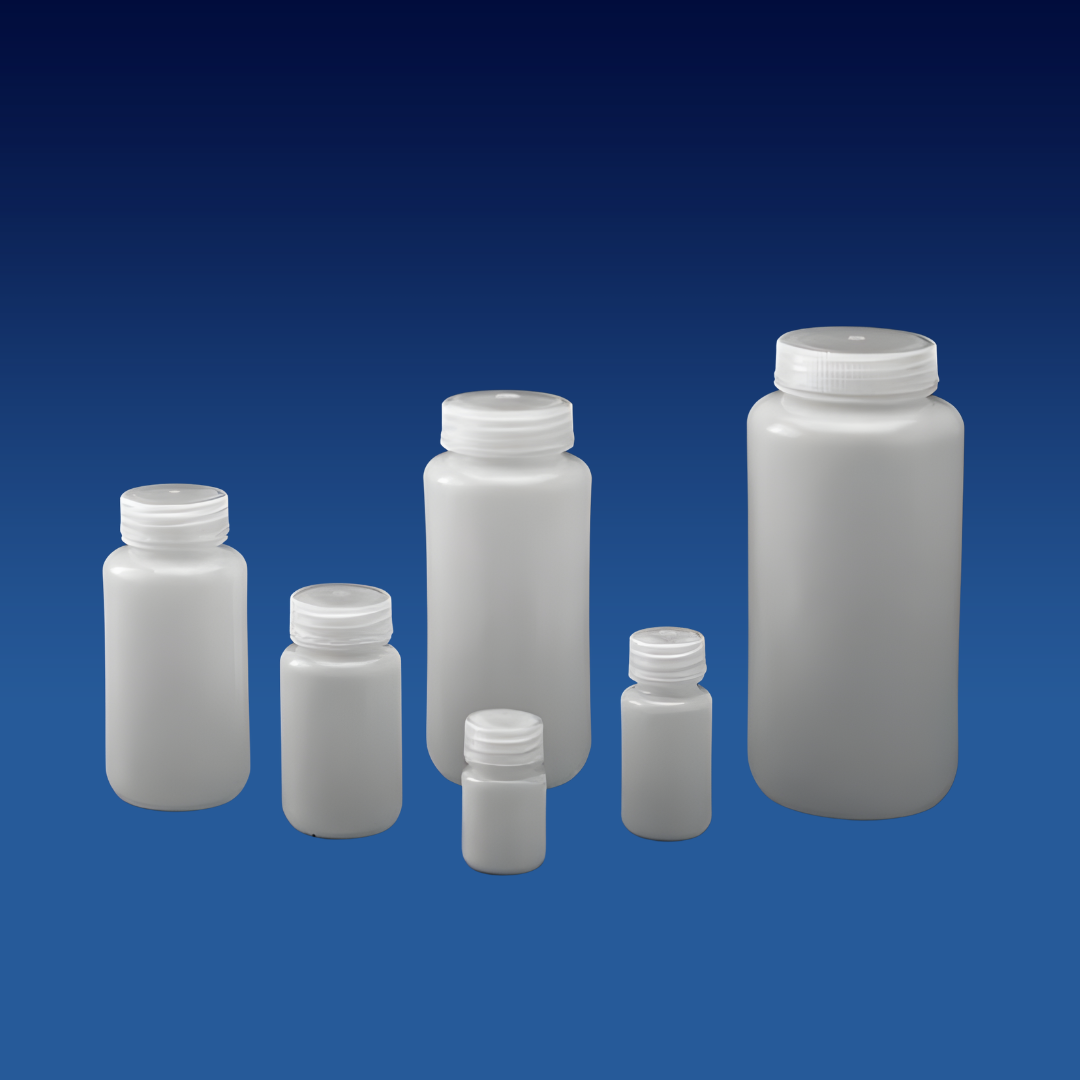 Medilab 1000mL Reagent Bottle, Wide Mouth, HDPE, Natural, 6 Pcs/Pack