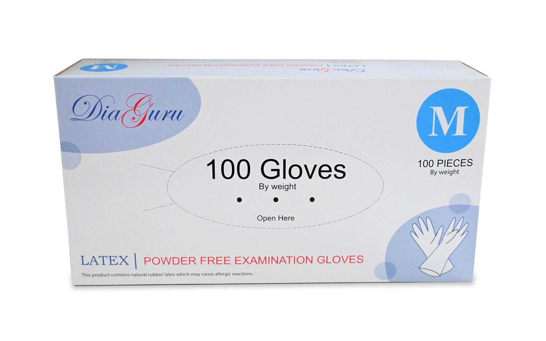 Diaguru Latex Examination Gloves Powder-Free - Wishmed