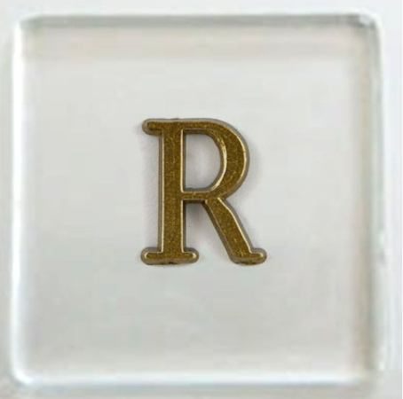 Radiology ‘R’ Mounted 9mm Lead Letter Each