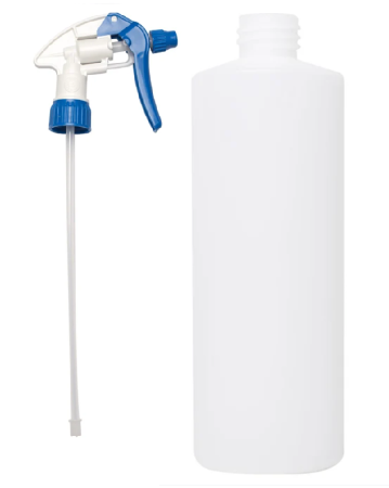500ml Spray Bottle Natural with Blue Trigger Each