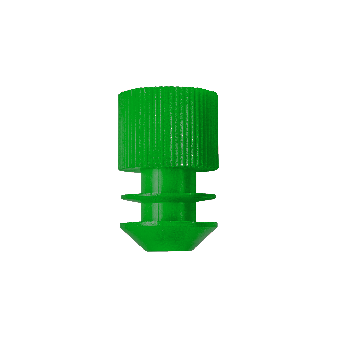 PROMED Winged Stopper for Test Tubes 12mm Diameter Polyethylene Dark Green Pk/1000