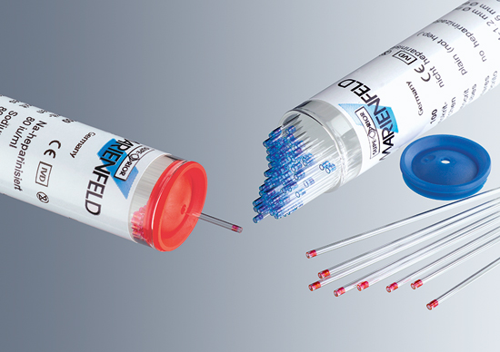 Marienfeld Capillary tubes for Microhaematocrits; 75mm Length, 75ul, 100pcs/Vial, 1000pcs/ctn