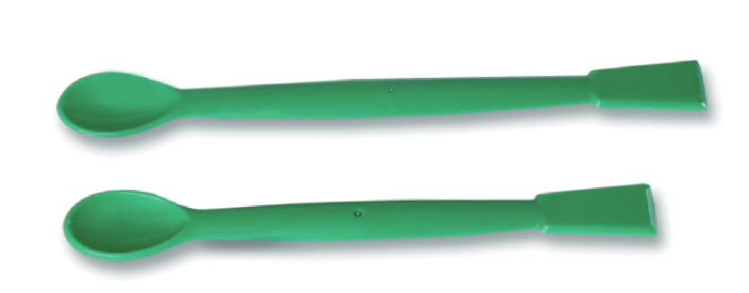 Diaguru PP Spatula with Spoon 205mm Length ; Green Pack/12