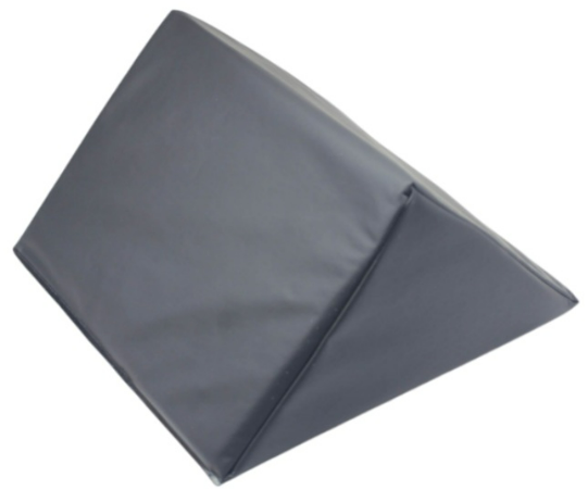 Positioning Foam: 250mm long, 90° foam wedge with a triangular face at each end 250x180x180mm stitched in Vinyl