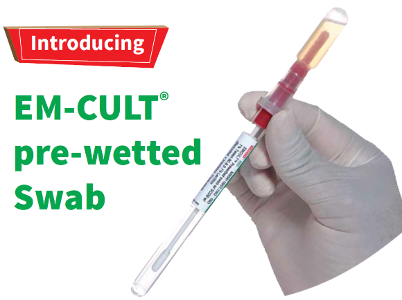 Himedia EM-CULT® PA Pre Wetted Swab w/ Tryptone Soya Broth w/ Tween 80 & Lecithin (γ-irradiated, Triple Pack) for Surface Testing 50/Pack