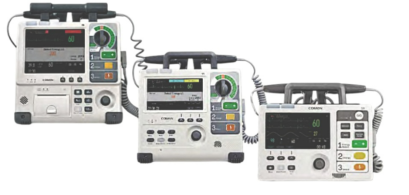 Comen S5 Defibrillator Monitor with advanced BTE technology,(Manual Defibrillation mode, Patient Monitoring mode with 3/5-Lead ECG function, Pacemaking mode, AED mode) spo2.