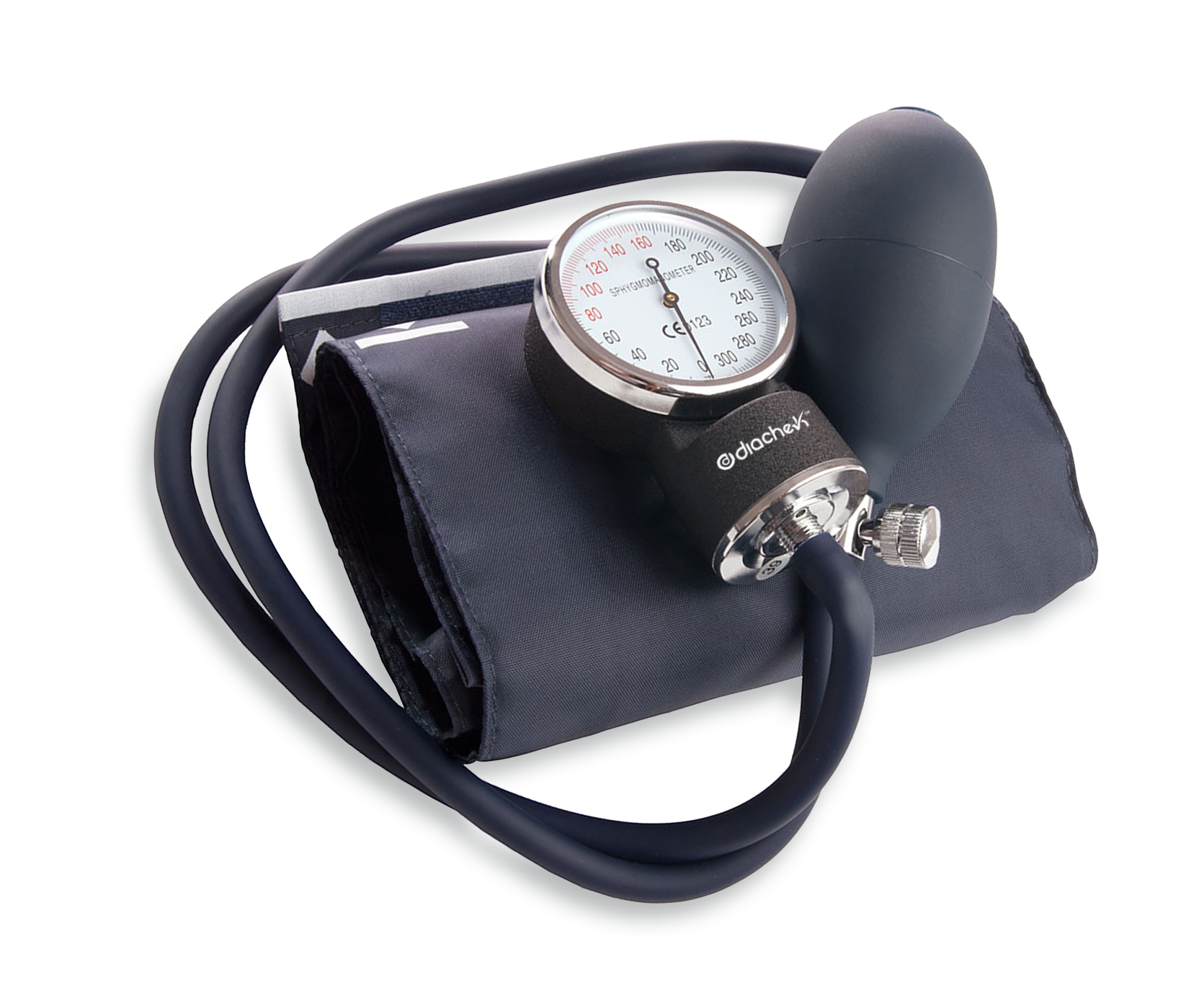 Diachek Aneroid Sphygmomanometer with Reusable Adult NIBP Cuff (Dual Tube)