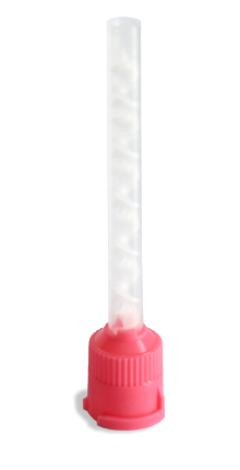 Mixing Tips; Pink w/ Clear Spiral; 83 mm Length; Pack/50