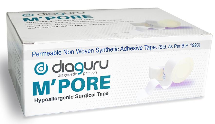 Diaguru Mpore Hypoallergic Surgical Paper Tape 2.5cm x 9.1m Box/12