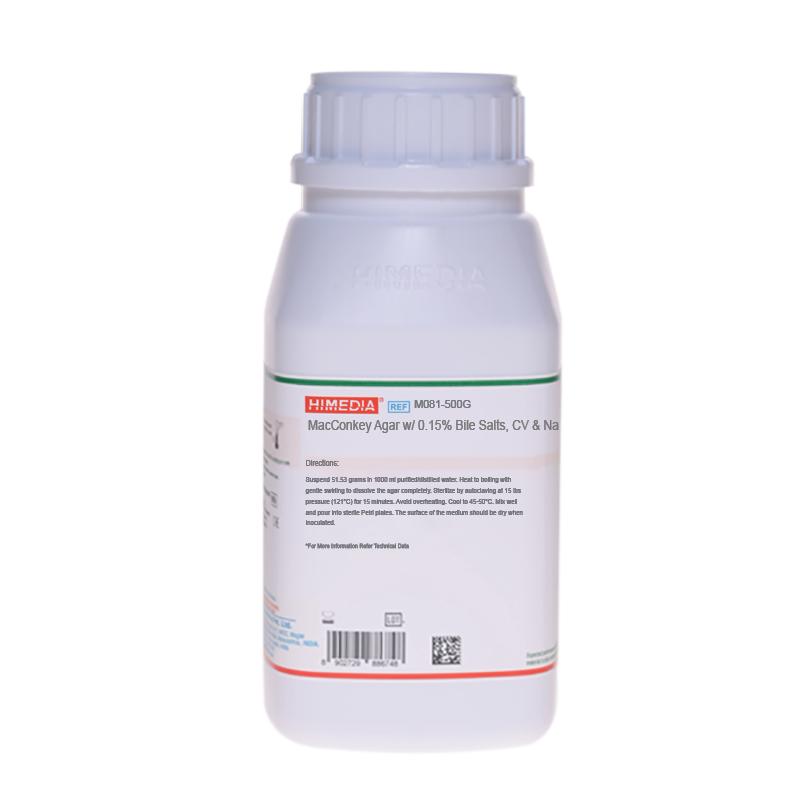 HiMedia, MacConkey Agar w/ 0.15% Bile Salts, CV and NaCl, 500G