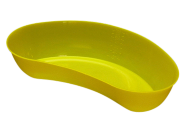 Standard Yellow Kidney Dish 700ml Plastic pk/25