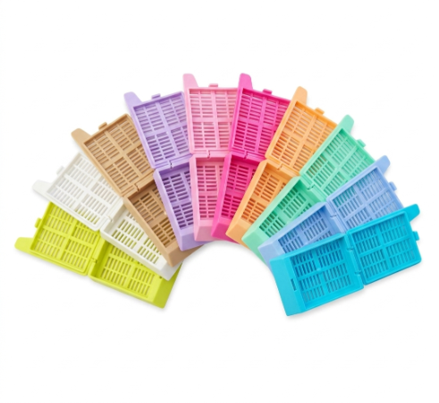 Diaguru Tissue Embedding Cassette, Taped, 45°Angle Marking Area, Detachable Lid & Stripe Holes