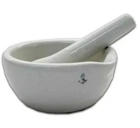 Mortar & Pestle Porcelain 100mm Diameter