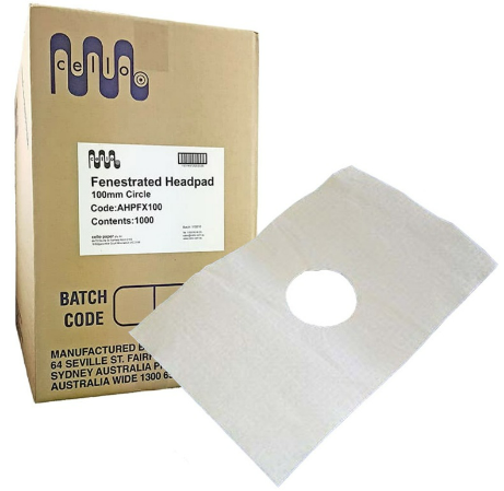 Cello Head Pad Round Fenestrated 100 mm 1000/Carton