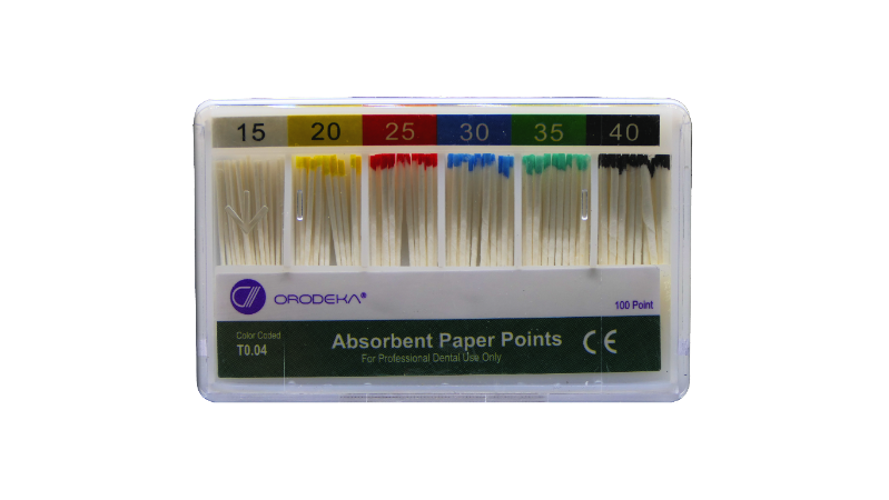 Orodeka 0.02 mm Taper Assorted Paper Points, #15 - #40 - Box/200