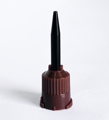 Short Mixing Tips; Brown w/ Black Spiral; 38 mm Length; Pack/50