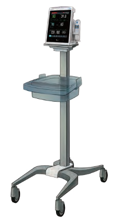 Comen NC5 Vital signs monitor including: NIBP, Comen SpO2, PR, TEMP,EWS(MEWS, NEWS, NEWS2) AND 3-CH ECG with Trolley
