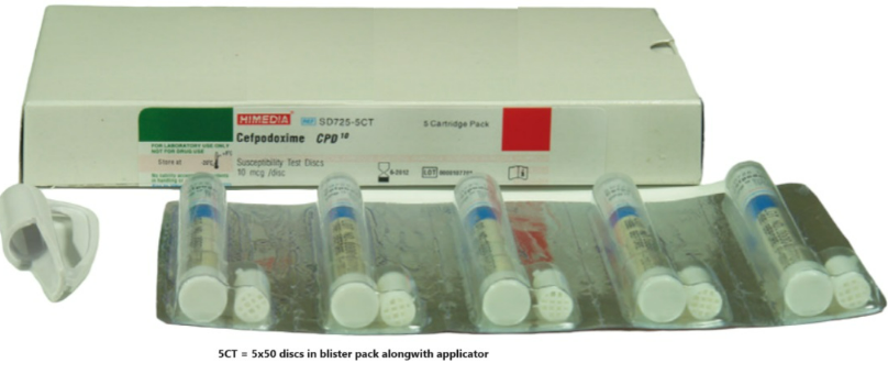 Himedia Nitrofurazone NR 100 mcg, 5CT = 5x50 discs in blister pack along with applicator