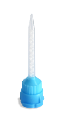 Mixing Tips; Blue w/ Clear Spiral; 64 mm Length; Pack/50