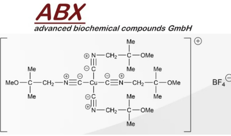 ABX Copper TetraMIBI Tetrafluoroborate [Cu(MIBI)₄]BF₄ Ligand for Labelling with ⁹⁹ᵐTc or ¹⁸⁸Re 60 mg/Vial