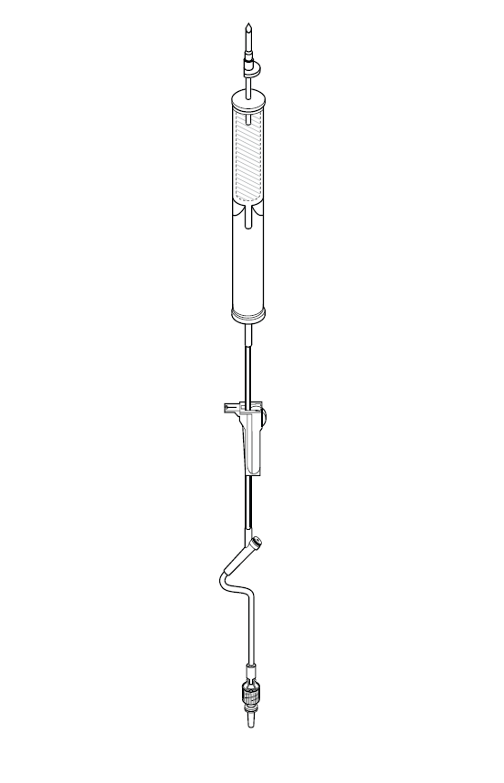 Blood / Solution Set, Non-Vented Drip Chamber, 200 Micron Filter, Interlink