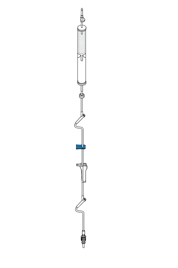 Blood / Solution Continu-Flo Set, Non-Vented Drip Chamber, 200 Micron Filter