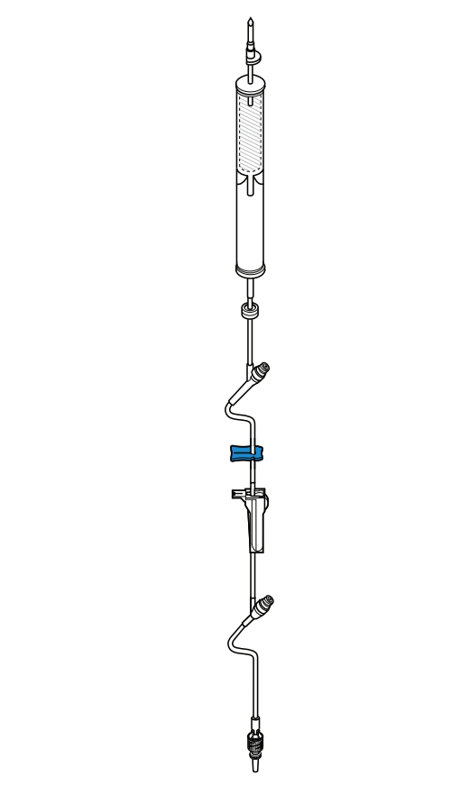 Blood / Solution Continu-Flo Set, Non-Vented Drip Chamber, 200 Micron Filter Clearlink