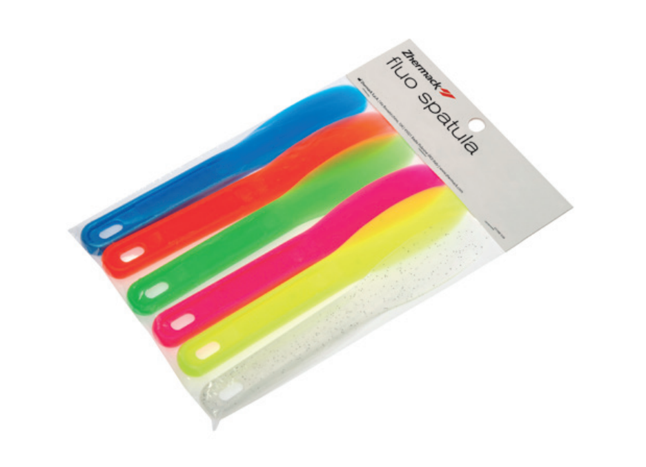 Zhermack Florescent Coloured Alginate Mixing Spatulas Pk/6