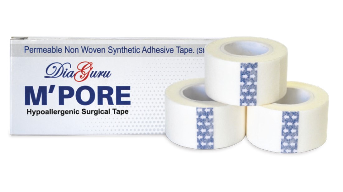 Diaguru Mpore Hypoallergic Surgical Paper Tape 2.5cm x 9.1m Box/12