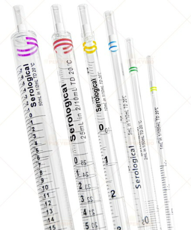 Diaguru 2ML Serological Pipette, Individually wrapped, Sterile, Green, 100 Pcs / Bag, 300 Pcs / Pack