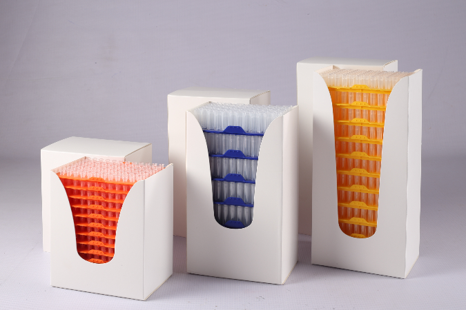 DiaGuru 10 uL Narrow Universal Graduated Tip 20 uL Capacity Sterile Low Retention Filter Reloading Stack 10x96 Tips