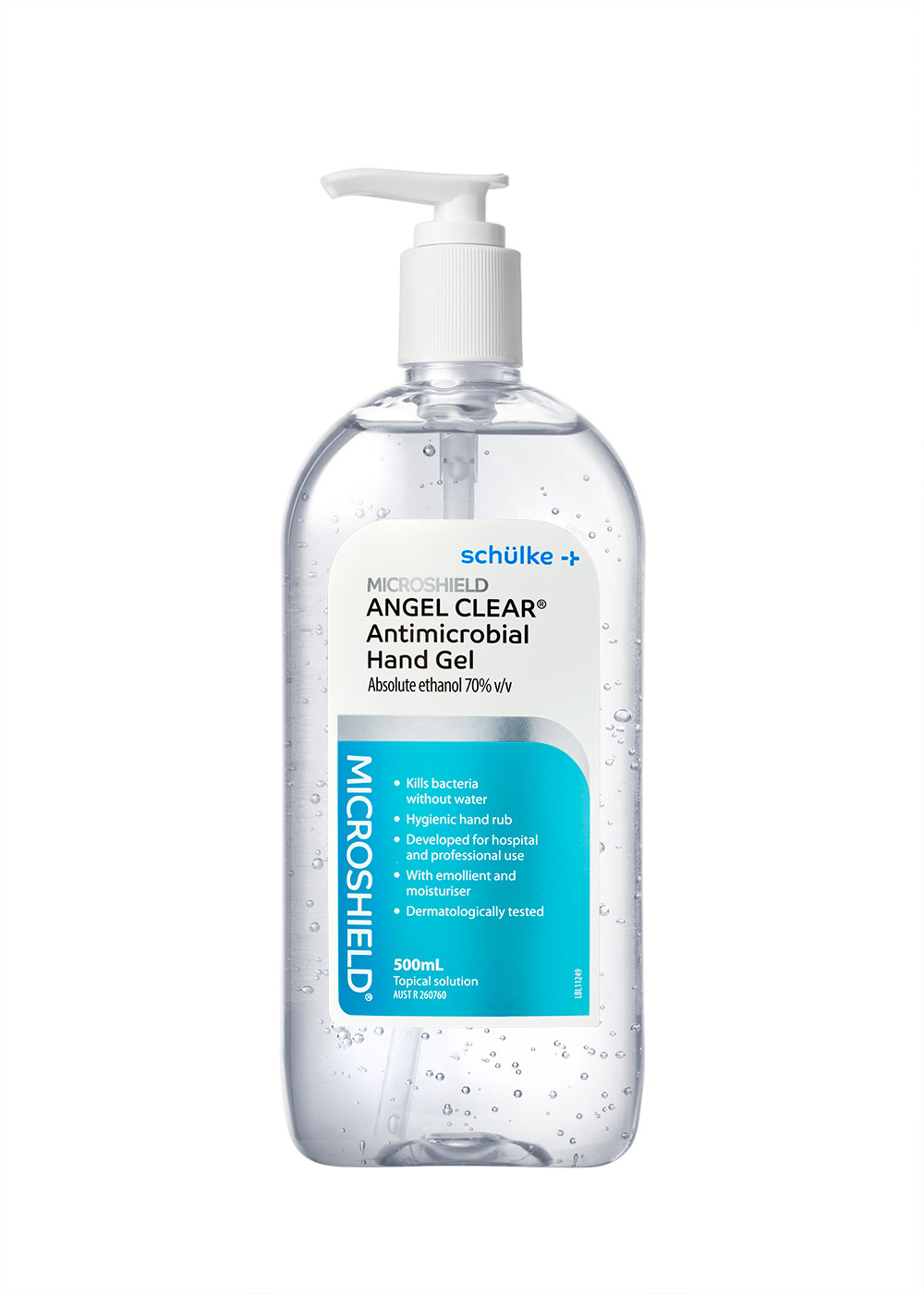 Microshield Angel Clear Antimicrobial Hand Gel 70% v/v Absolute Ethanol; 500 mL Each