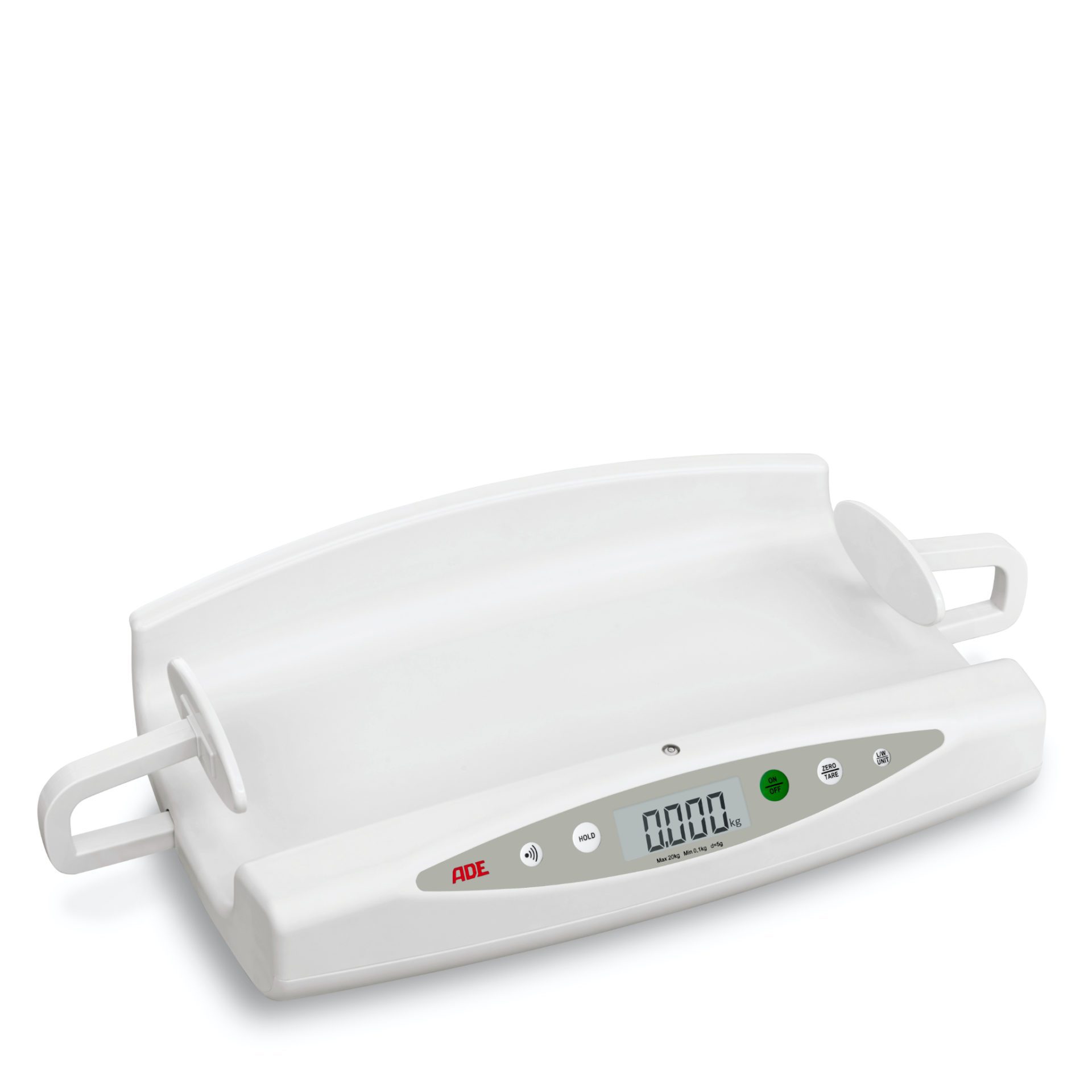 ADE Baby Scales 20kgs Cap, 5g Grad with Digital Length Measuring