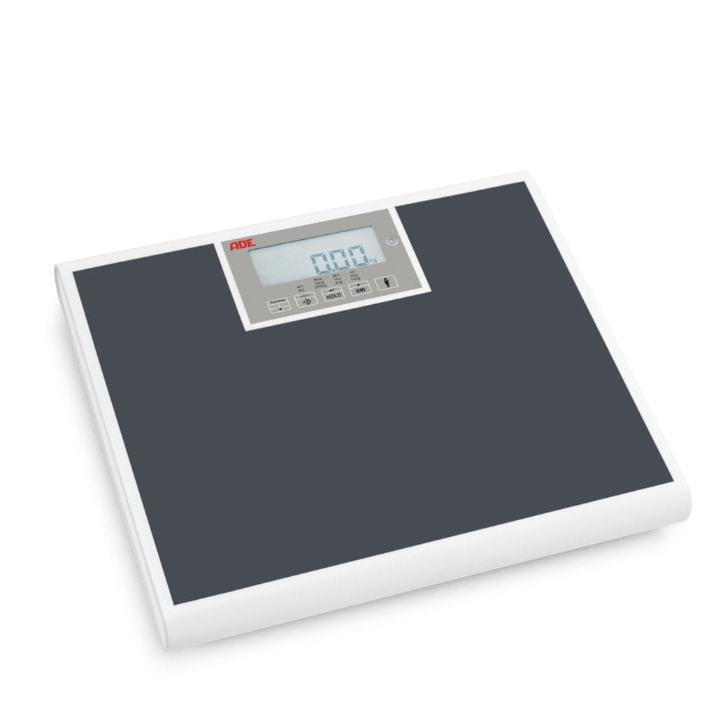 ADE Electronic Floor Scales 250kg Cap, 50g Grad 400x350x44mm