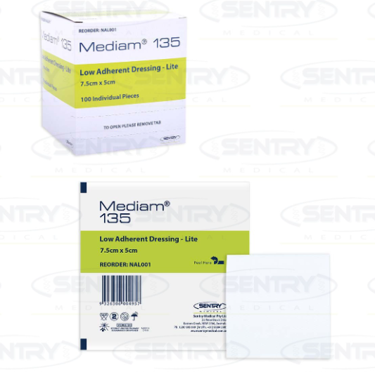 Mediam 135 Low Non Adherent Dressing - Lite Sterile