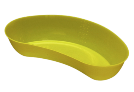 Standard Yellow Kidney Dish 70ml Plastic pk/25
