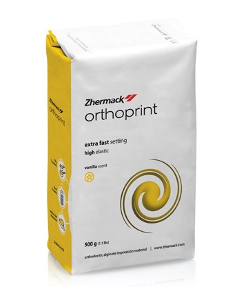 Zhermack Orthoprint Orthodontic Alginate Extra Fast Set, Yellow 500g