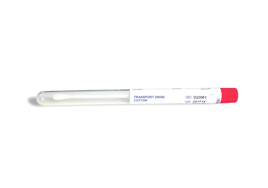 Diaguru Swab Plastic Stick With Cotton Tip In Polypropylene Test Tube 12x150mm, Sterile 250/Bx