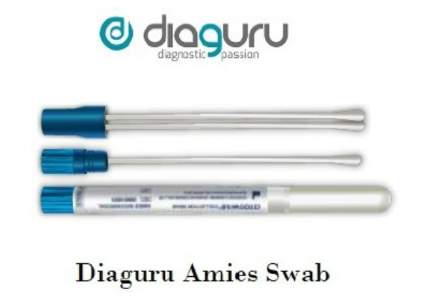 Diaguru Swab With Amies Without Charcoal Pack/100