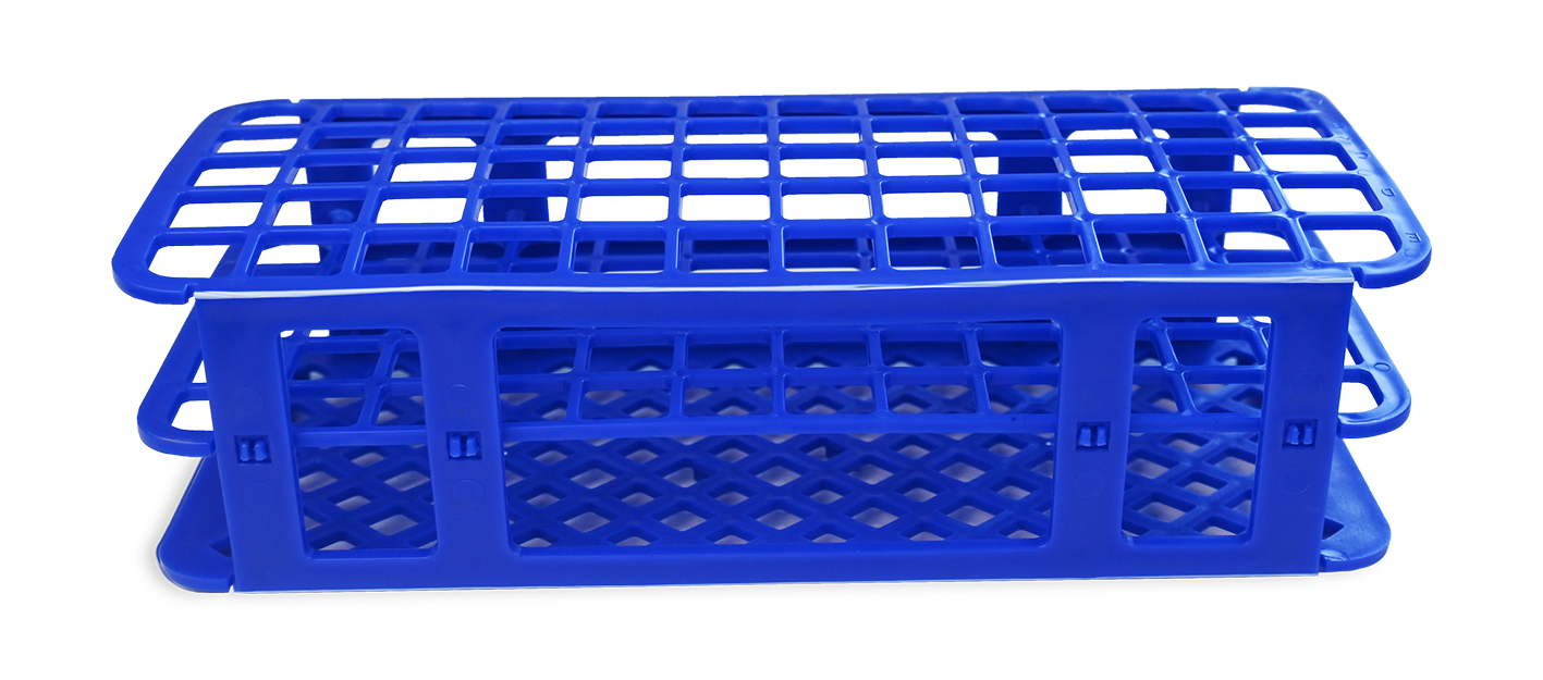 Diaguru Test Tube Rack, PP Material, Square Holes, Suitable For 17mm Dia Tubes, 60 Holes, Each