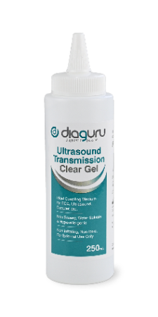 Diaguru Ultrasound Gel 250ml Clear Recyclable Bottle Each