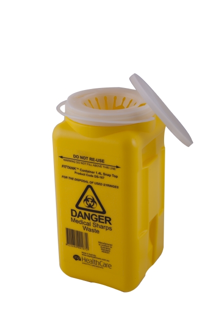 FITTANK Container 1.4 Lt RESEALABLE SNAP TOP; Each