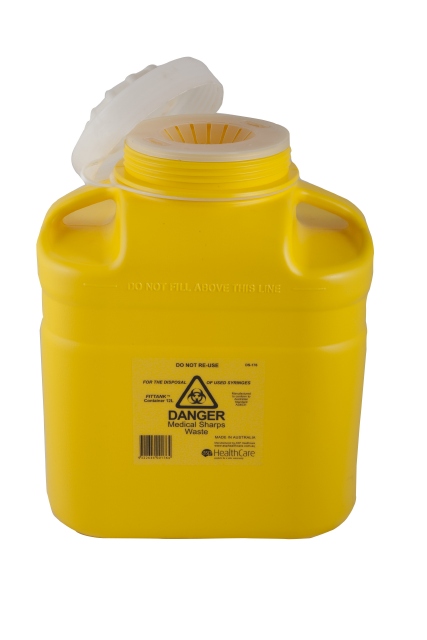 FITTANK Container 12 Litre Yellow - Screw Lid & Insert; Each