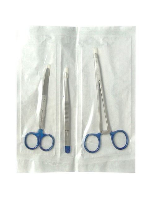 Instrument Pack #3 Sterile [Mayo Hegar Needleholder, Block End Blunt Dressing Forceps, Sharp/Blunt Scissors]