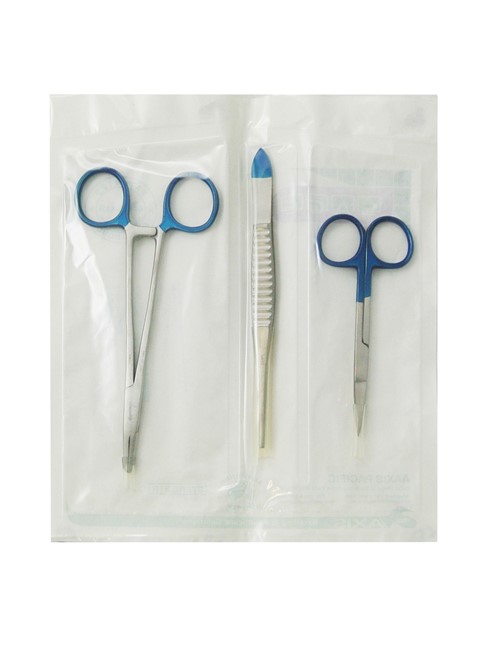 Instrument Pack #7 Sterile [Mayo Hegar Needleholder, Gillies Tissues Forceps, Iris Scissors]