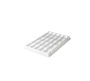 Simport White Polystyrene Slide Tray Box/10