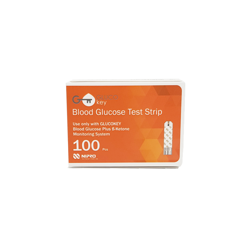 Glucokey Blood Glucose Test Strip Box/100